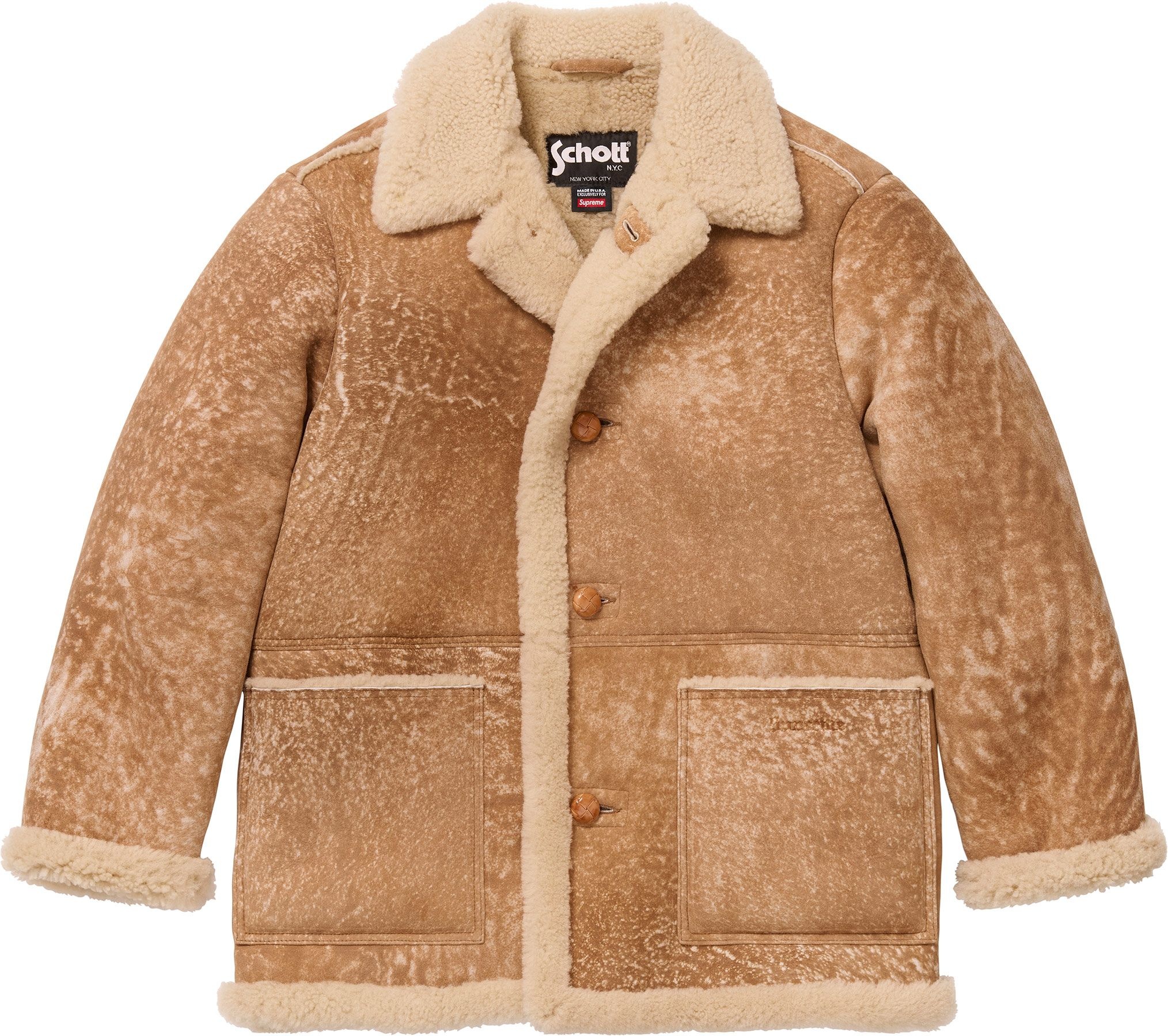 Supreme®/Schott® Shearling Coat view 3